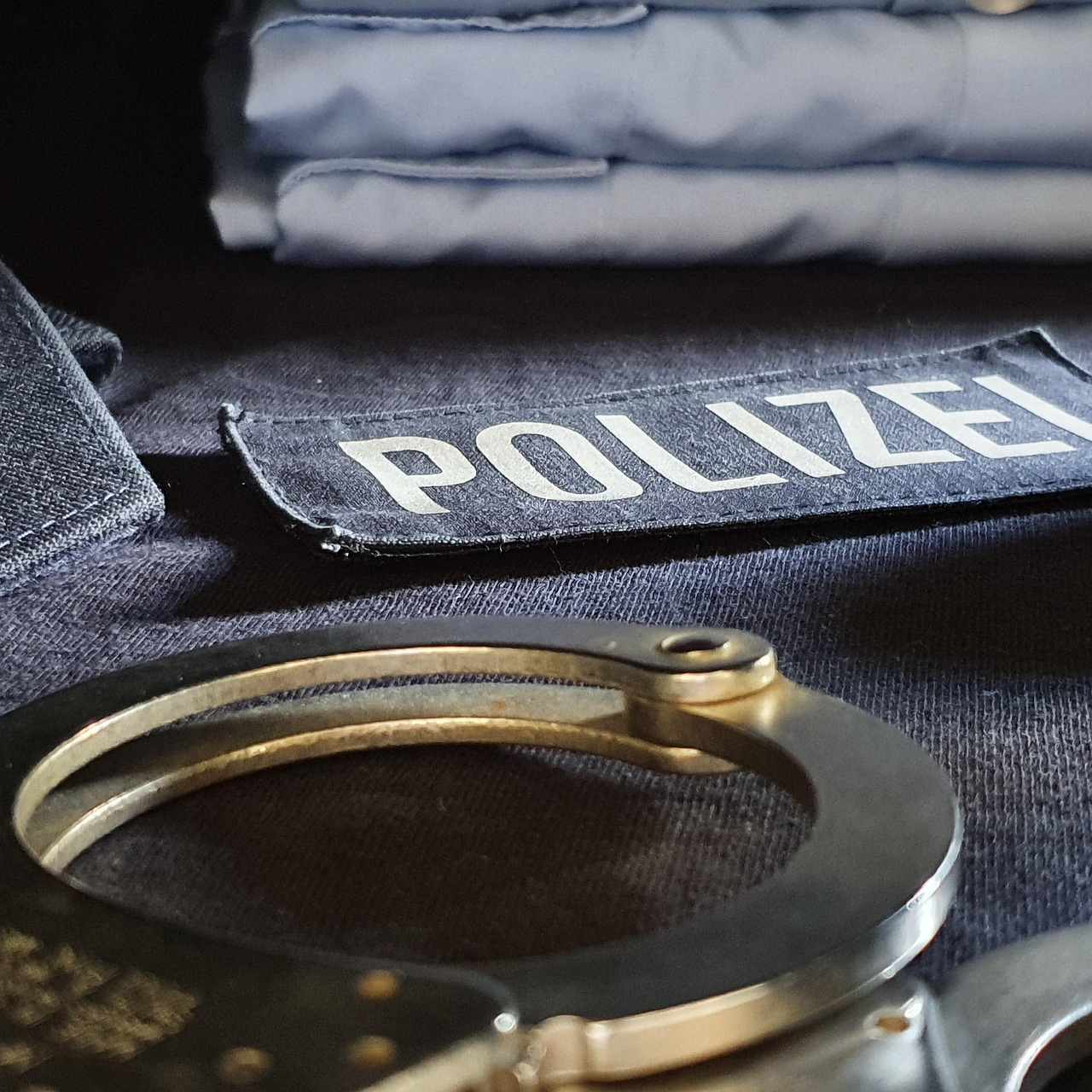 Policja i kajdanki symbolizujące postępowanie KE wobec Polski.