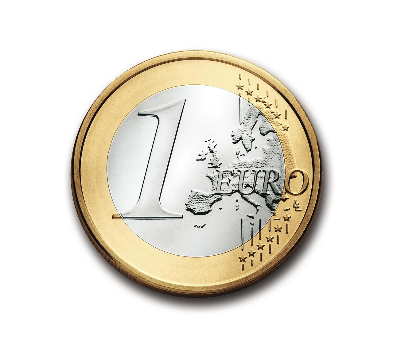 Moneta euro symbolizująca osłabienie euro w obliczu napięć politycznych we Francji.