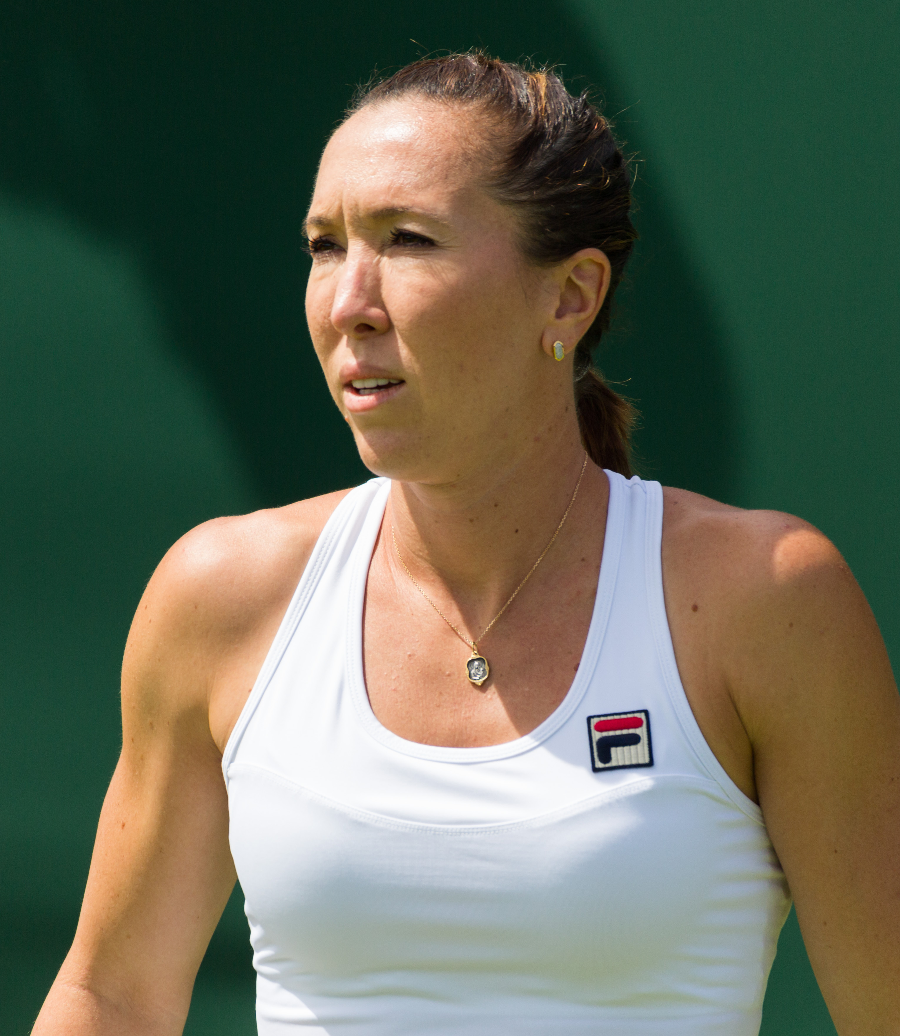 Jelena Janković, była numer jeden na świecie w tenisie, podczas meczu.