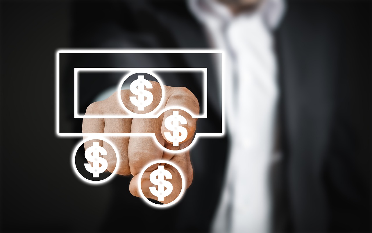 Symbol dolara jako ikony finansowe związane z ulgą termomodernizacyjną