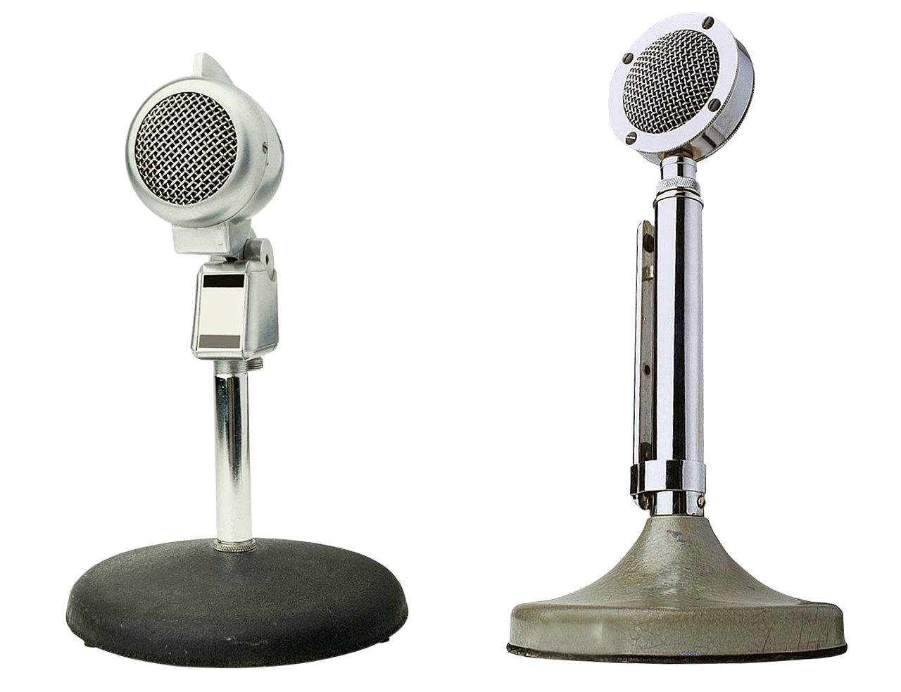 Mikrofony z epoki PRL - symbol radia i kultury tamtych czasów.